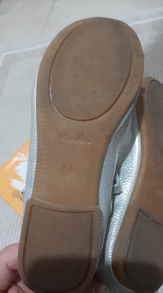 Kız Çocuk Gri Tokalı Babet Ayakkabı - Görsel 4