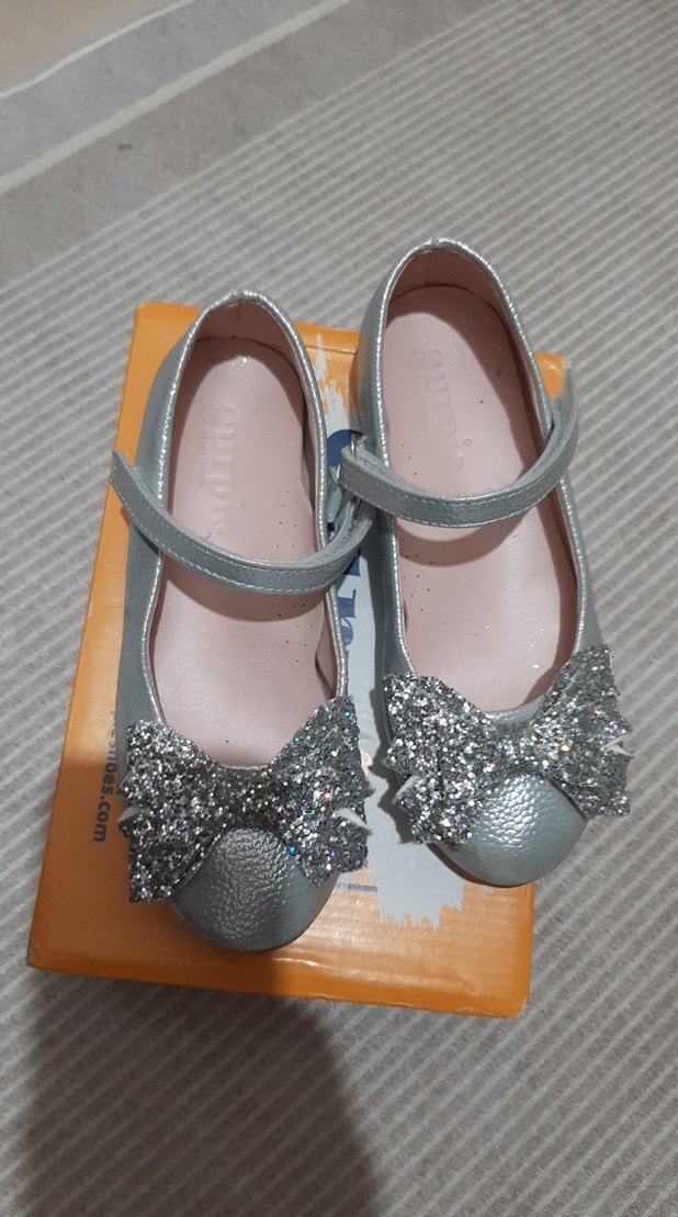 Kız Çocuk Gri Tokalı Babet Ayakkabı - Görsel 5