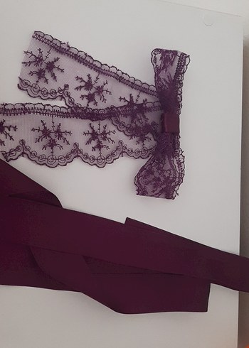 Kız Çocuk Mor Dantel Detaylı Strappy Elbise - Görsel 4