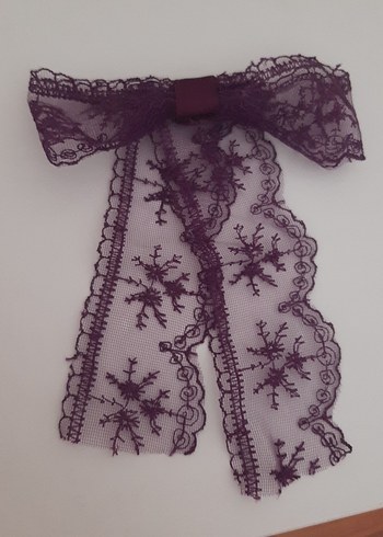 Kız Çocuk Mor Dantel Detaylı Strappy Elbise - Görsel 3