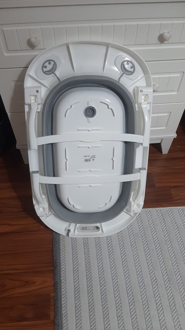 Katlanabilir Bebek Küveti Gülümseyen Yüz Desenli - Görsel 2