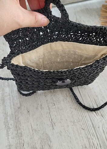 Beden siyah Renk Çapraz çanta astarlı ve kapaklı