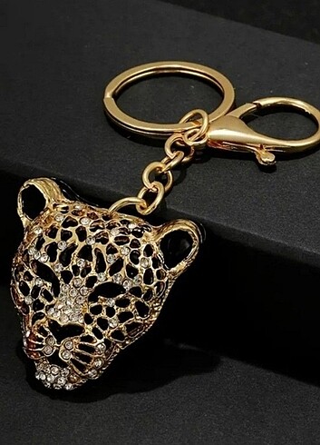 Zara ELİMDE VAR gold leopar anahtarlık