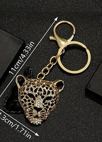  Beden sarı Renk ELİMDE VAR gold leopar anahtarlık
