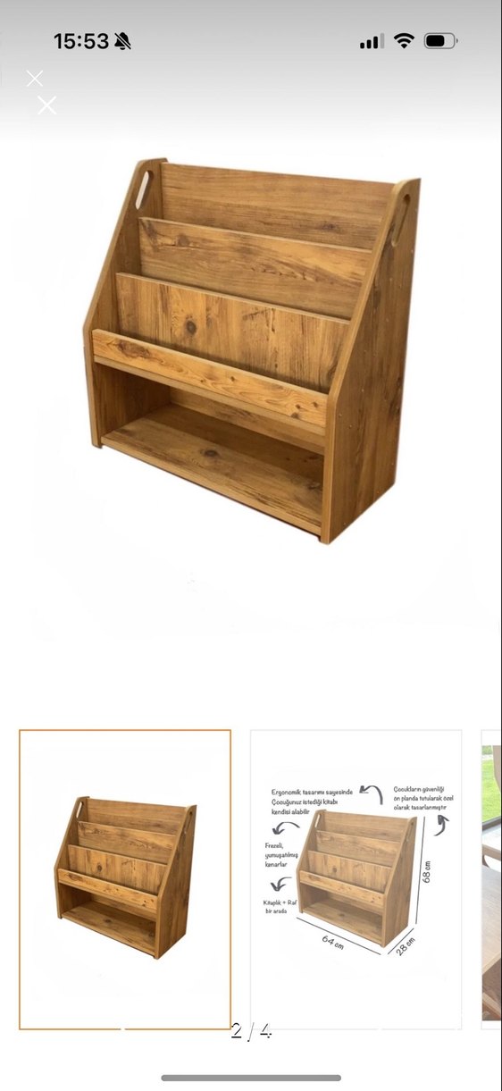 Montessori Çocuk Kitaplık Rafı - Koala Baby Shop - Görsel 2