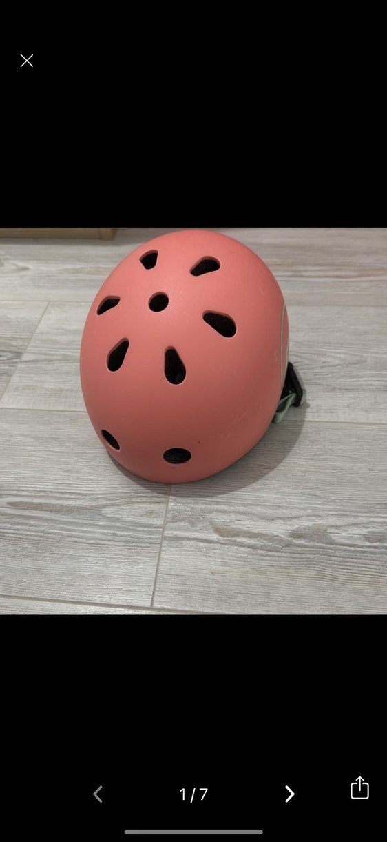 Pembe Biker Motosiklet Kaskı scoot and ride - Görsel 2