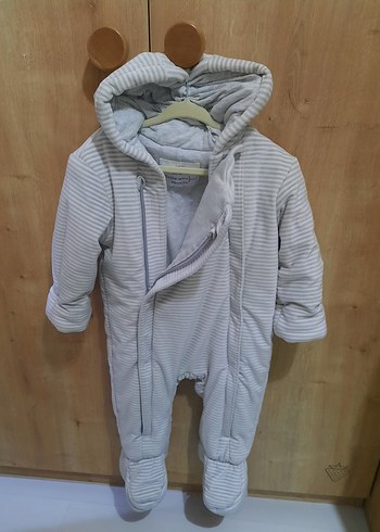 Gri Bebek Tulum, Fermuarlı, Kapüşonlu Marks&Spencer marka. - Görsel 3