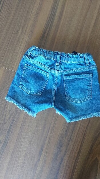 7 Yaş Beden mavi Renk Koton kot şort