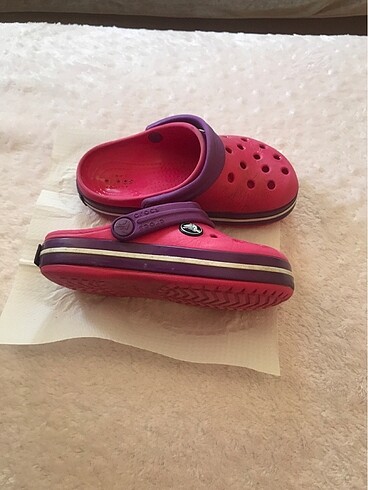 27 Beden pembe Renk Crocs kız çocuk terlik