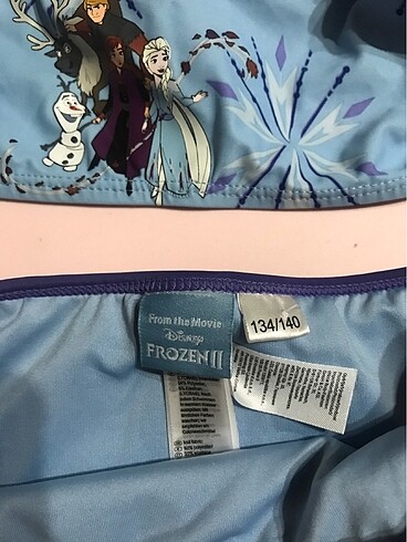 10 Yaş Beden mavi Renk Frozen Bikini