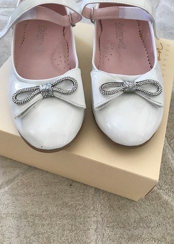 Kız Çocuk Beyaz Fiyonk Detaylı Babet - Görsel 3