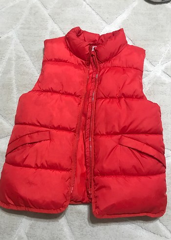 Kırmızı Unısex Çocuk Mont Yelek - Görsel 2