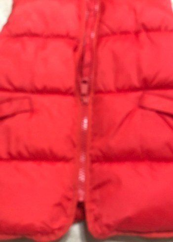 Kırmızı Unısex Çocuk Mont Yelek - Görsel 4