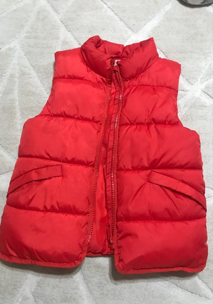 Kırmızı Unısex Çocuk Mont Yelek - Görsel 2