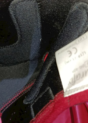 Kırmızı Biker ayak Koruyucu Velcro Kayışlı - Görsel 4