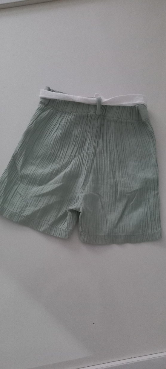 Keten Kemerli Kız Şort - Görsel 2