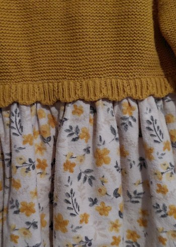 Kız Çocuk Sarı Triko Elbise - Görsel 3