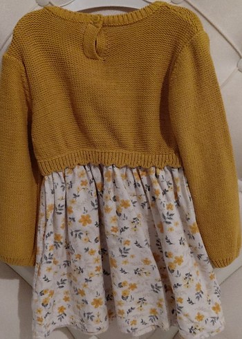 Kız Çocuk Sarı Triko Elbise - Görsel 2