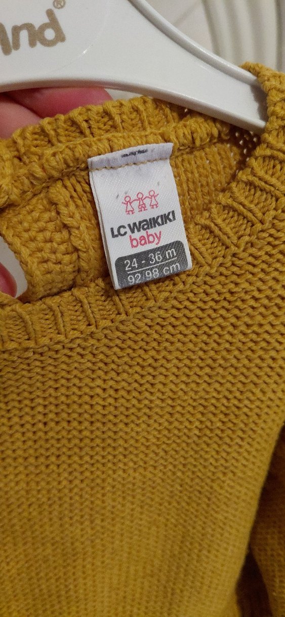 Kız Çocuk Sarı Triko Elbise - Görsel 4