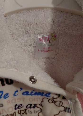 Kapüşonlu Pembe Bebek Tulumu - Görsel 3