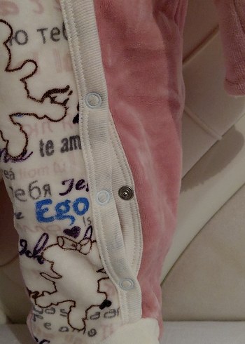 Kapüşonlu Pembe Bebek Tulumu - Görsel 4