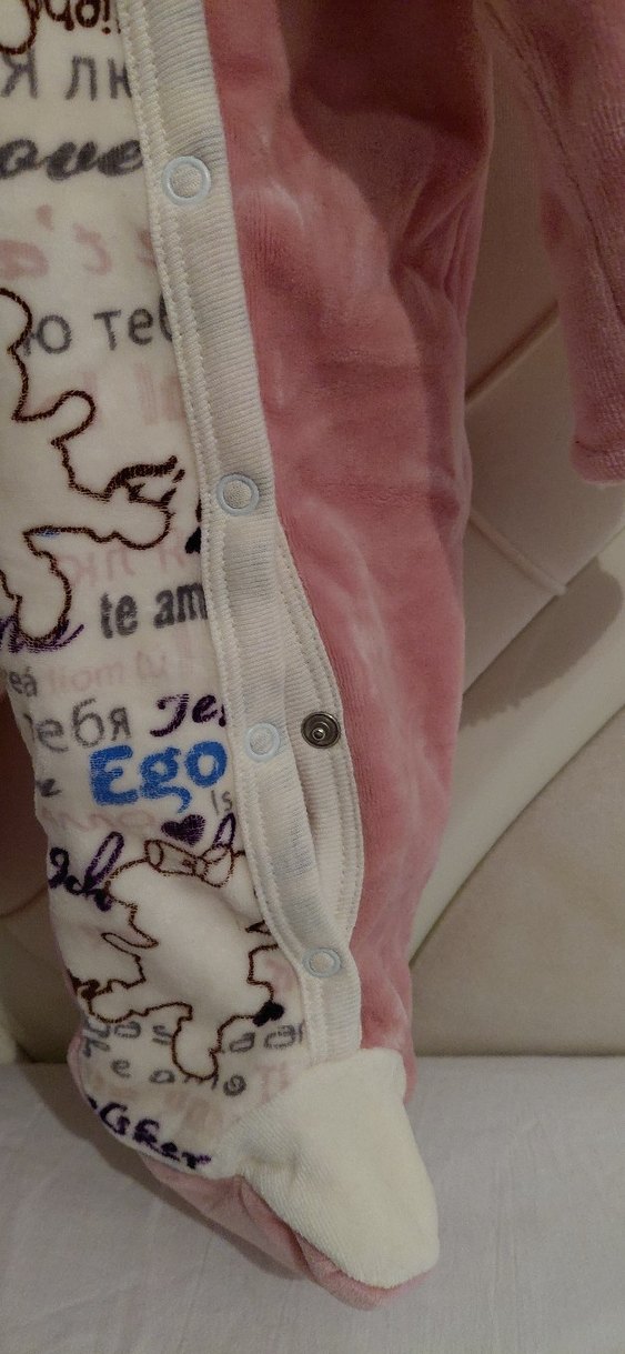 Kapüşonlu Pembe Bebek Tulumu - Görsel 4