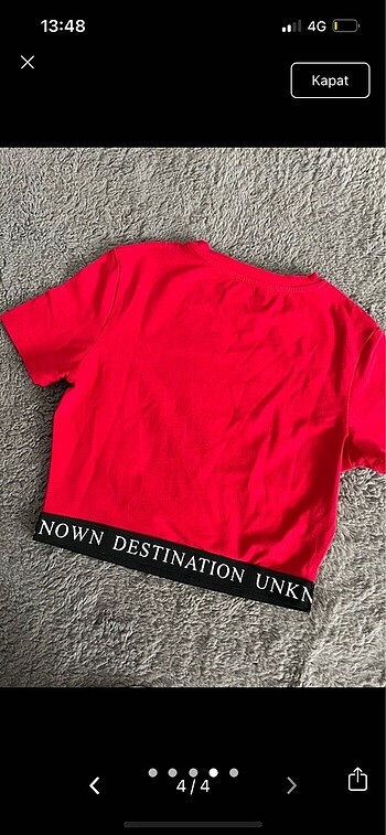 xs Beden kırmızı Renk Tally Weijl Crop Tshirt
