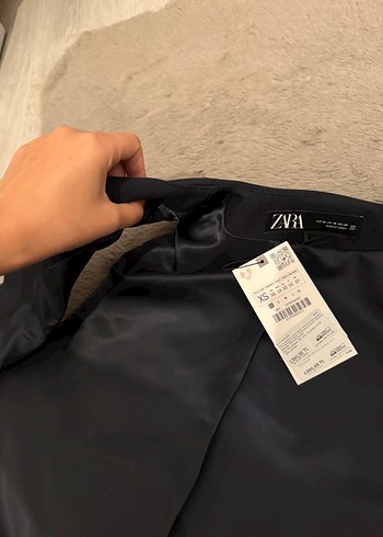 xs Beden lacivert Renk Zara Lacivert Omuz Vatkalı Yelek