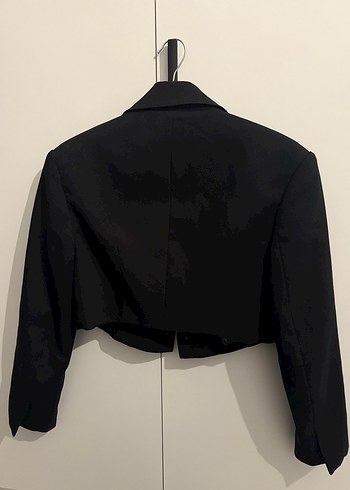 s Beden siyah Renk Bershka Siyah Crop Blazer Ceket