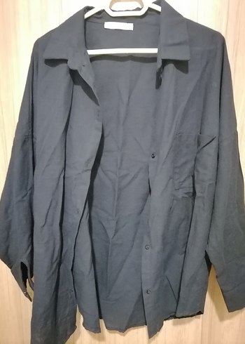 Keten Kadın Gömlek, Uzun Kollu, Düğmeli - Görsel 4