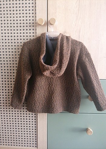 Erkek Çocuk Kahverengi Triko Hırka - Görsel 2