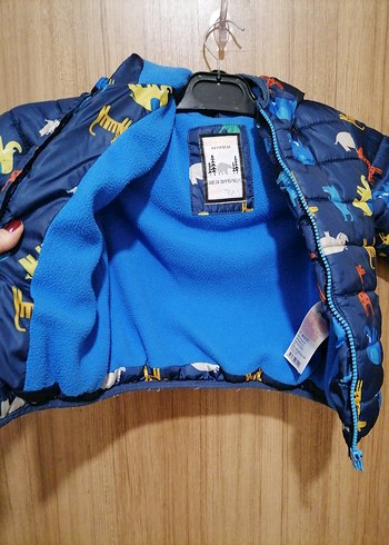 Kapüşonlu Renkli Fermuarlı Erkek Çocuk Mont - Görsel 5