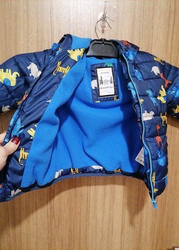 Kapüşonlu Renkli Fermuarlı Erkek Çocuk Mont - Görsel 3