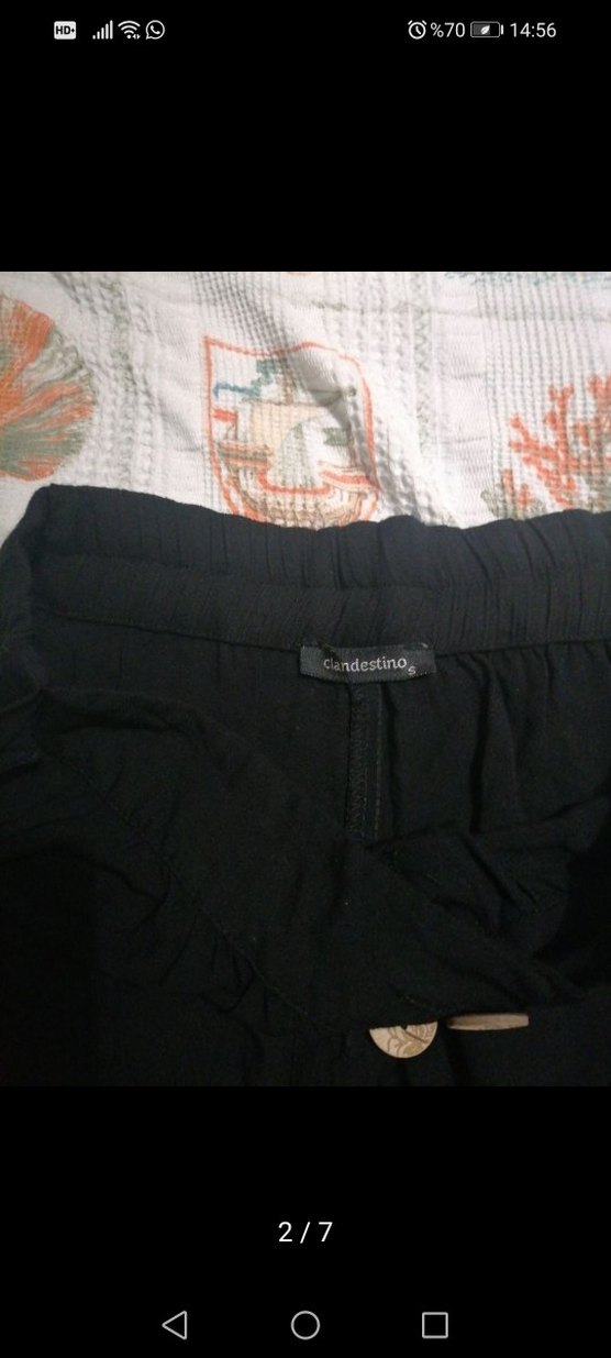 Clandestino Düğmeli Siyah Mini Etek - Görsel 2