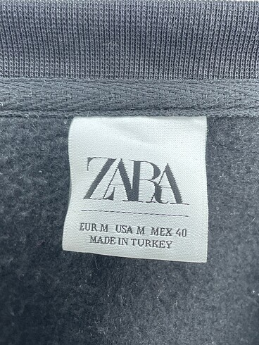 m Beden siyah Renk Zara Sweatshirt %70 İndirimli.