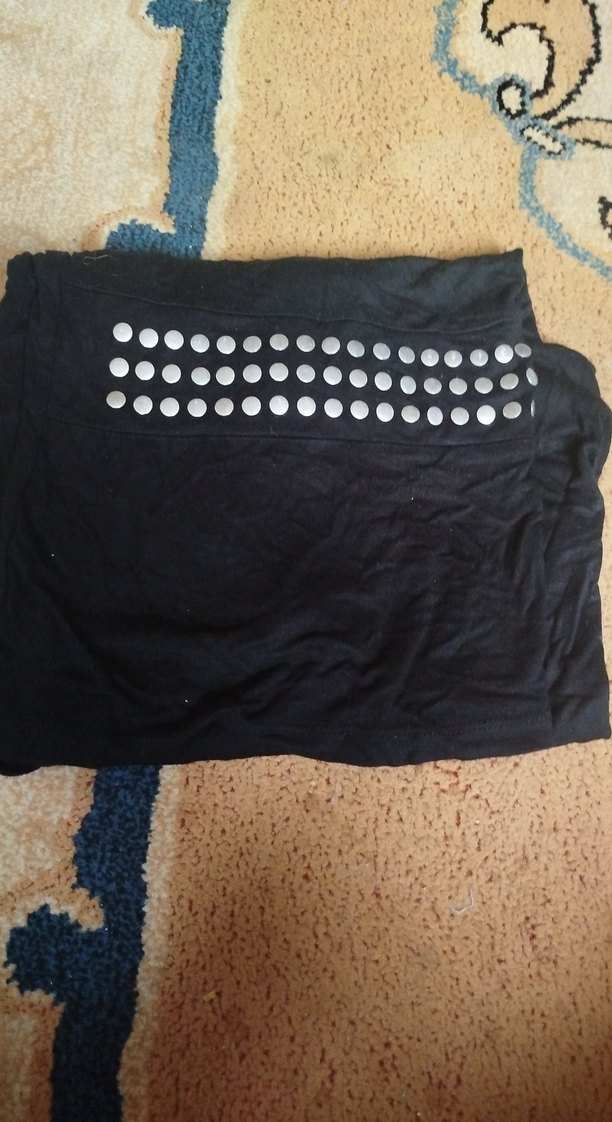 Siyah Düğmeli Uzun tişort  Eteği - Görsel 3