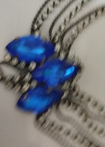 Mavi Parlak Payetli Kadın Saç Aksesuarı - Görsel 4