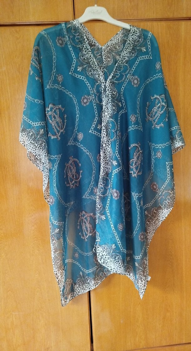 Zincir Detaylı Turkuaz Kadın Şal - Görsel 3