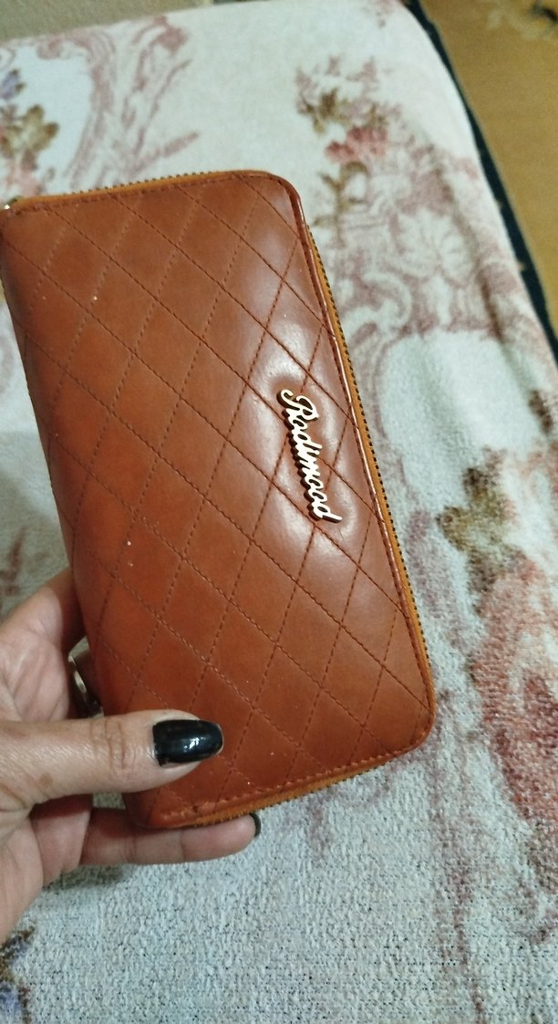 Kahverengi Deri Fermuarlı Kadın Cüzdanı - Görsel 2