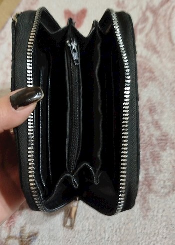 Fermuarlı Siyah Kadın Cüzdanı - Görsel 3