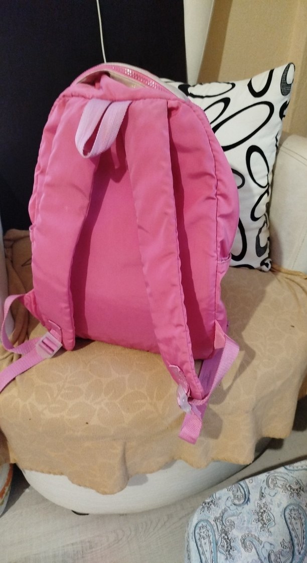 Kadın Pembe Fermuarlı Sırt Çantası - Görsel 3