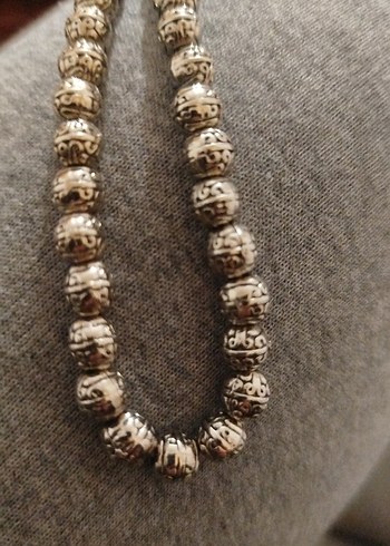 Gri Vintage Bohem Erkek Tesbih - Görsel 3