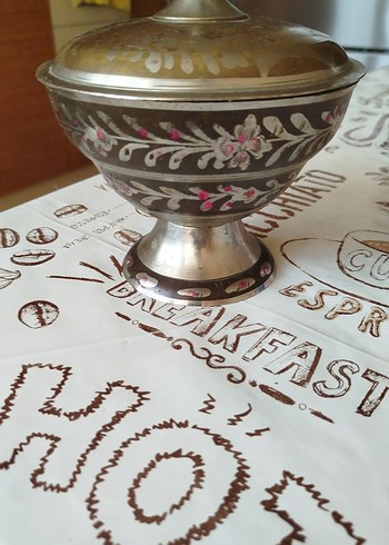 Bordo Renkli Kapaklı tarihi eser kase - Görsel 2