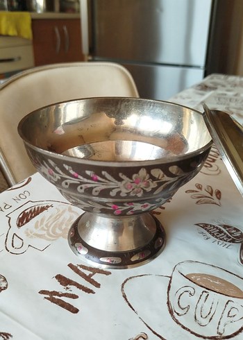 Bordo Renkli Kapaklı tarihi eser kase - Görsel 3