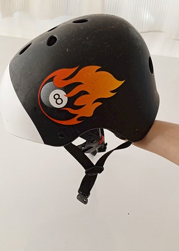 Siyah Seramik Motor Kaskı - Punk Stili - Görsel 2