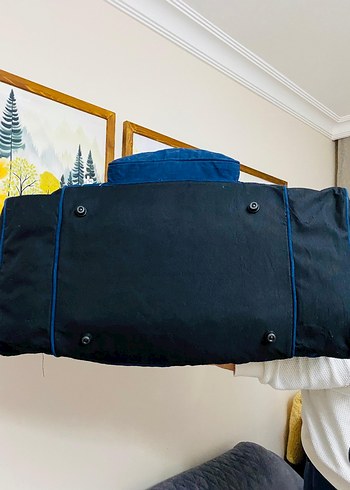 enrico benetti İtalyan malı  Lacivert Baskılı Erkek Spor Çantası - Görsel 3