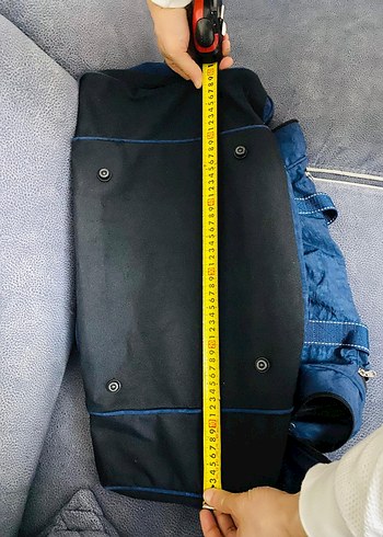 enrico benetti İtalyan malı  Lacivert Baskılı Erkek Spor Çantası - Görsel 7