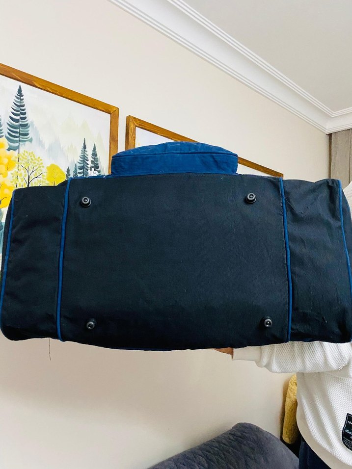 enrico benetti İtalyan malı  Lacivert Baskılı Erkek Spor Çantası - Görsel 3