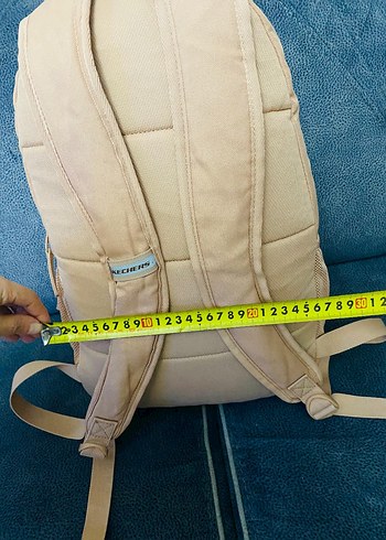 Bej Skechers Baskılı Fermuarlı Sırt Çantası - Görsel 5