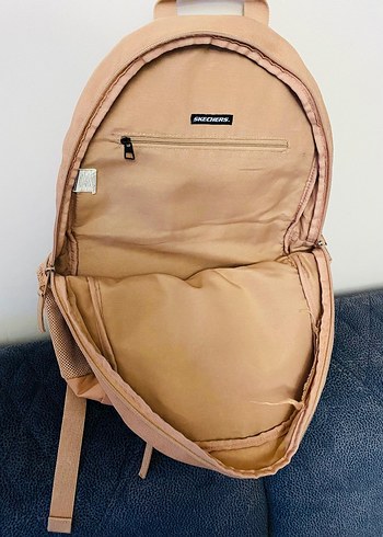 Bej Skechers Baskılı Fermuarlı Sırt Çantası - Görsel 7